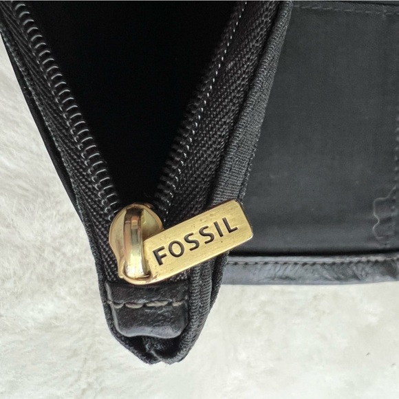Fossil Wallet Ellis Multifunctional Black Leather - Picture 10 of 14